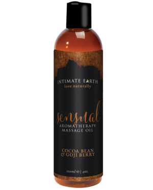 Intimate Earth Sensual Massage Oil – 120 Ml Cocoa Bean & Gogi Berry Fragranced Lotions | Buy Online at Pleasure Cartel Online Sex Toy Store