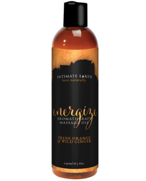Intimate Earth Energize Massage Oil – 240 Ml Orange & Ginger Flavored Lotions | Buy Online at Pleasure Cartel Online Sex Toy Store