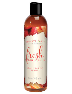 Intimate Earth Natural Flavors Glide – 120 Ml Fresh Strawberries Flavored Lotions | Buy Online at Pleasure Cartel Online Sex Toy Store