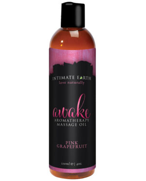 Intimate Earth Awake Massage Oil – 120 Ml Black Pepper & Pink Grapefruit Fragranced Lotions | Buy Online at Pleasure Cartel Online Sex Toy Store