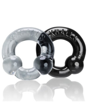 Oxballs Ultraballs Cock Rings – Black-clear Pack Of 2 Cock Rings | Buy Online at Pleasure Cartel Online Sex Toy Store