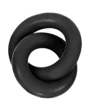 Hunky Junk Duo Linked Cock & Ball Rings – Tar Cock Ring & Ball Combos | Buy Online at Pleasure Cartel Online Sex Toy Store