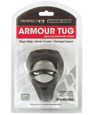 Perfect Fit Armour Tug Standard Size – Black Cock Ring & Ball Combos | Buy Online at Pleasure Cartel Online Sex Toy Store
