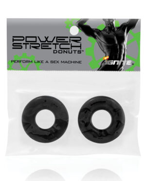 Ignite Power Stretch Donut Cock Ring – Black Pack Of 2 Cockrings & Lassos | Buy Online at Pleasure Cartel Online Sex Toy Store