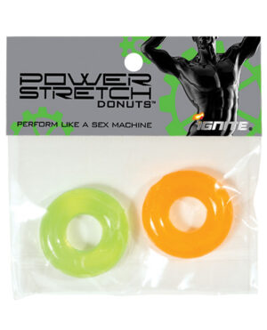 Ignite Power Stretch Donut Cock Ring – Orange-green Pack Of 2 Cockrings & Lassos | Buy Online at Pleasure Cartel Online Sex Toy Store