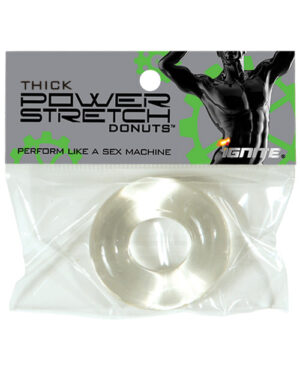 Ignite Thick Power Stretch Donut Cock Ring – Clear Cockrings & Lassos | Buy Online at Pleasure Cartel Online Sex Toy Store
