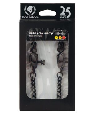 Spartacus Adjustable Alligator Nipple Clamps W-black Chain BDSM & Bondage Toys & Gear | Buy Online at Pleasure Cartel Online Sex Toy Store