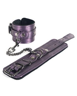 Spartacus Galaxy Legend Faux Leather Wrist Restraints – Purple BDSM & Bondage Toys & Gear | Buy Online at Pleasure Cartel Online Sex Toy Store