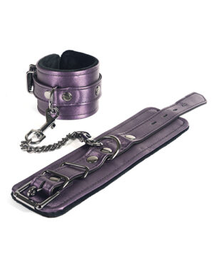 Spartacus Galaxy Legend Faux Leather Ankle Restraints – Purple BDSM & Bondage Toys & Gear | Buy Online at Pleasure Cartel Online Sex Toy Store