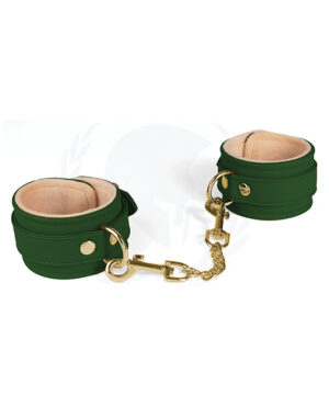 Spartacus Pu Ankle Cuffs W-plush Lining – Green BDSM & Bondage Toys & Gear | Buy Online at Pleasure Cartel Online Sex Toy Store