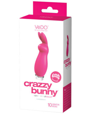 Vedo Crazzy Bunny Rechargeable Bullet – Pretty In Pink Bullets & Egg Vibrators | Buy Online at Pleasure Cartel Online Sex Toy Store