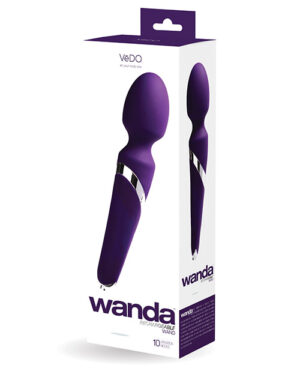 Vedo Wanda Rechargeable Wand – Deep Purple Massage Lotions, Massagers, Massage Tools | Buy Online at Pleasure Cartel Online Sex Toy Store