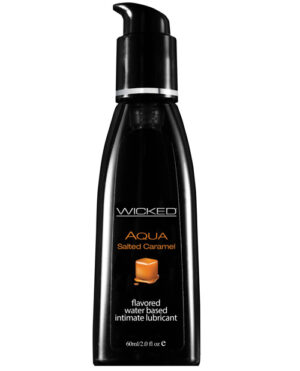 Wicked Sensual Care Aqua Water Based Lubricant – 2 Oz Salted Caramel Flavored Sex Lube | Buy Online at Pleasure Cartel Online Sex Toy Store