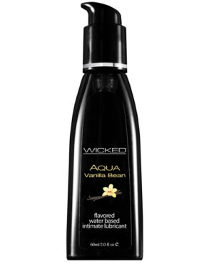 Wicked Sensual Care Aqua Water Based Lubricant – 2 Oz Vanilla Bean Flavored Sex Lube | Buy Online at Pleasure Cartel Online Sex Toy Store