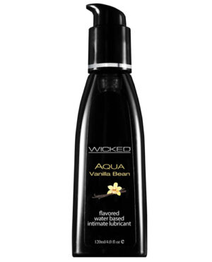 Wicked Sensual Care Aqua Water Based Lubricant – 4 Oz Vanilla Bean Flavored Sex Lube | Buy Online at Pleasure Cartel Online Sex Toy Store