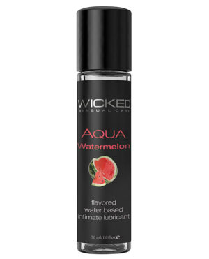 Wicked Sensual Care Aqua Water Based Ludricant – 1 Oz Watermelon Flavored Sex Lube | Buy Online at Pleasure Cartel Online Sex Toy Store
