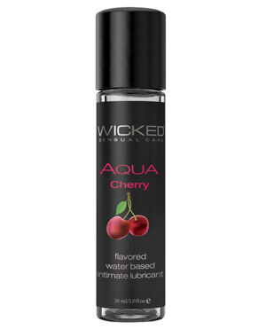 Wicked Sensual Care Aqua Water Based Lubricant – 1 Oz Cherry Flavored Sex Lube | Buy Online at Pleasure Cartel Online Sex Toy Store