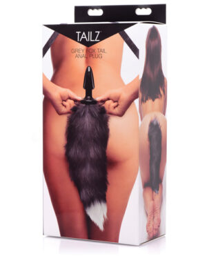 Tailz Grey Fox Tail Anal Plug Anal Sex Toys | Buy Online at Pleasure Cartel Online Sex Toy Store