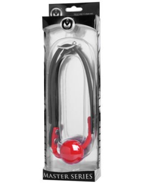 Master Series The Hush Gag Comfort Ball Gag – Red Ball Gags - BDSM Sex Toy Gear | Buy Online at Pleasure Cartel Online Sex Toy Store