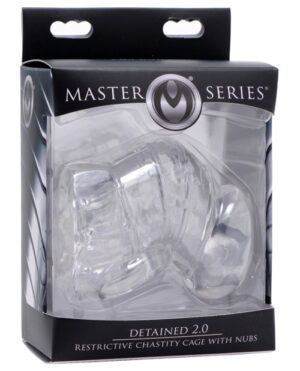 Master Series Detained 2.0 Restrictive Chastity Cage W-nubs – Clear BDSM & Bondage Toys & Gear | Buy Online at Pleasure Cartel Online Sex Toy Store