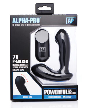 Alpha Pro 7x P-milker Prostate Stimulator W-milking Bead – Black Anal Sex Toys | Buy Online at Pleasure Cartel Online Sex Toy Store