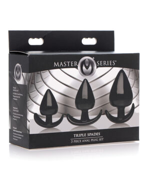 Master Series Triple Spades Anal Plug Set – 3 Pc Anal Kits & Combos | Buy Online at Pleasure Cartel Online Sex Toy Store