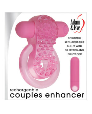 Adam & Eve Couples Enhancer Rechargeable Cock Ring – Pink Adam & Eve Sex Toys | Buy Online at Pleasure Cartel Online Sex Toy Store