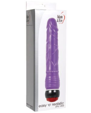 Adam & Eve Easy O Realistic Jelly Vibe – Purple Realistic Vibrators | Buy Online at Pleasure Cartel Online Sex Toy Store
