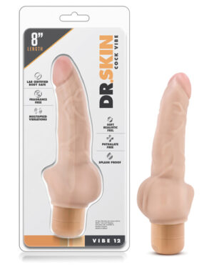 Blush Dr. Skin Vibe 8″ Dong #12 – Beige Blush Sex Toys | Buy Online at Pleasure Cartel Online Sex Toy Store