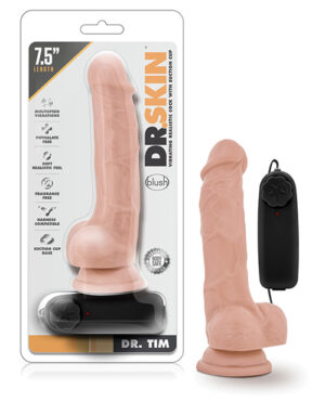 Blush Dr. Skin Dr. Tim 7.5″ Cock W-suction Cup – Vanilla Blush Sex Toys | Buy Online at Pleasure Cartel Online Sex Toy Store