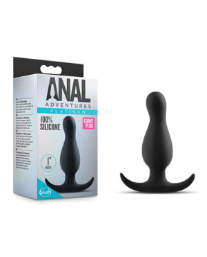 Blush Anal Adventures Curve Plug – Black Anal Sex Toys | Buy Online at Pleasure Cartel Online Sex Toy Store