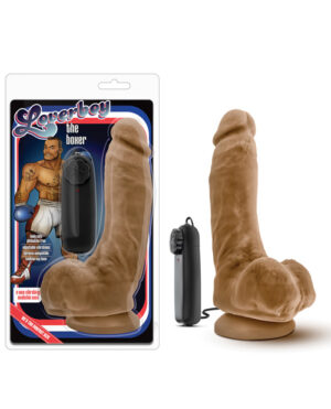 Blush Loverboy The Boxer 9″ Vibrating Realistic Cock – Mocha Blush Loverboy Dildos | Buy Online at Pleasure Cartel Online Sex Toy Store