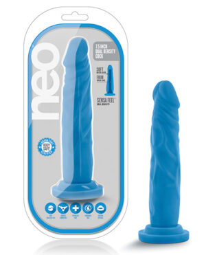 Blush Neo Dual Density 7.5″ Cock – Neon Blue Blush Sex Toys | Buy Online at Pleasure Cartel Online Sex Toy Store