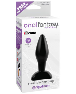 Anal Fantasy Collection Small Silicone Plug – Black Anal Sex Toys | Buy Online at Pleasure Cartel Online Sex Toy Store