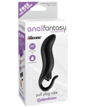 Anal Fantasy Collection Pull Plug Vibe – Black Anal Sex Toys | Buy Online at Pleasure Cartel Online Sex Toy Store