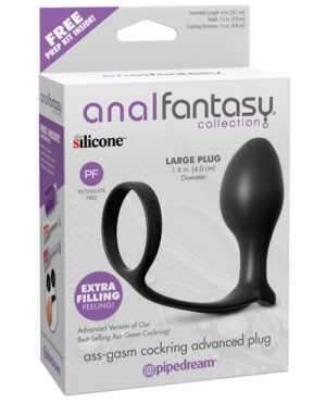 Anal Fantasy Collection Ass Gasm Advanced Plug W-cockring Anal Kits & Combos | Buy Online at Pleasure Cartel Online Sex Toy Store