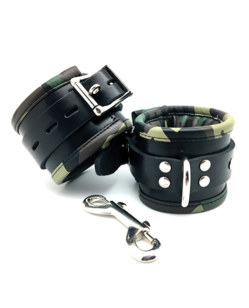 Shots Ouch Love Street Art Fashion Printed Ankle Cuffs – Black BDSM & Bondage Toys & Gear | Buy Online at Pleasure Cartel Online Sex Toy Store