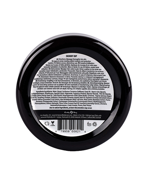 Earthly Body Hemp Seed Skin Butter - 8 oz Jar Skinny Dip - Image 2