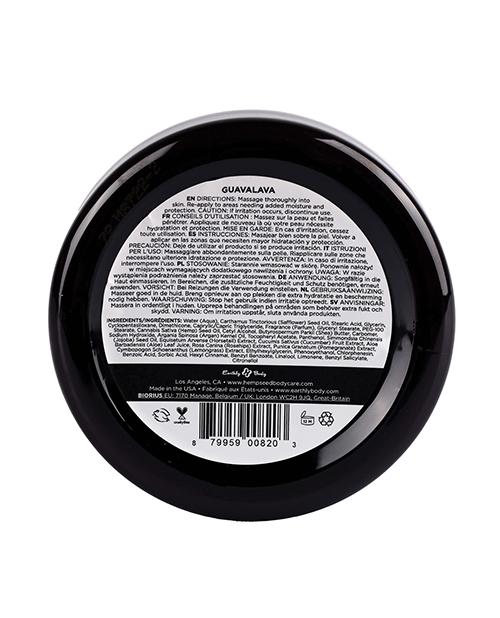 Earthly Body Hemp Seed Skin Butter - 8 oz Jar Guavalava - Image 2