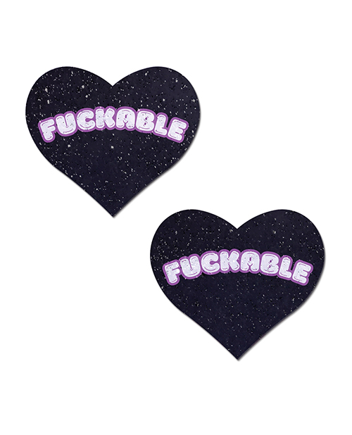 Pastease F*CKABLE Heart - Black/Pink O/S - Image 2