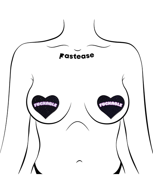 Pastease F*CKABLE Heart - Black/Pink O/S - Image 3