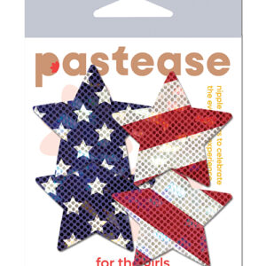 Pastease Premium Petites Glittering Stars & Stripes - Red/White/Blue O/S
