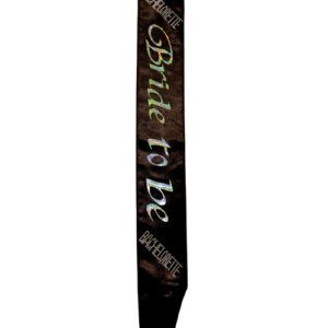 Bachelorette Bride To Be Non Flashing Sash - Black