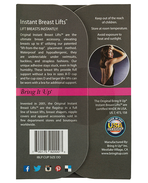 Bring it Up Plus Size Breast Lifts - DD Cup & Larger Pack of 3 - Image 3