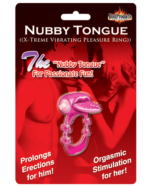 Nubby Tongue X-Treme Vibrating Pleasure Ring - Magenta