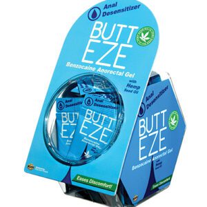 Butt Eze Desensitizing Lubricant w/Hemp Seed Oil Sample Packet - Bowl of 50