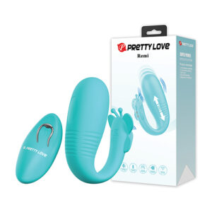 Pretty Love Remi Thrusting Hands-Free Vibrator - Aqua