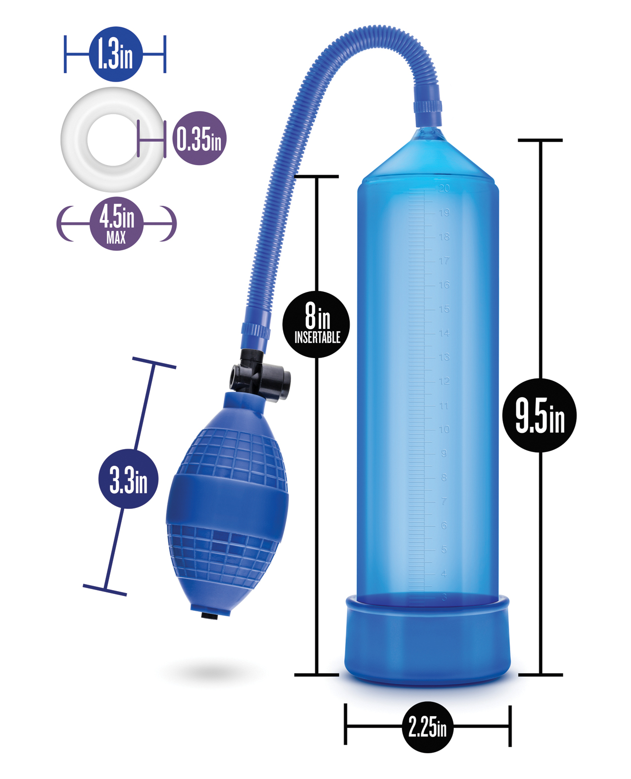 Blush Performance VX101 Male Enhancement Pump - Blue - Image 5