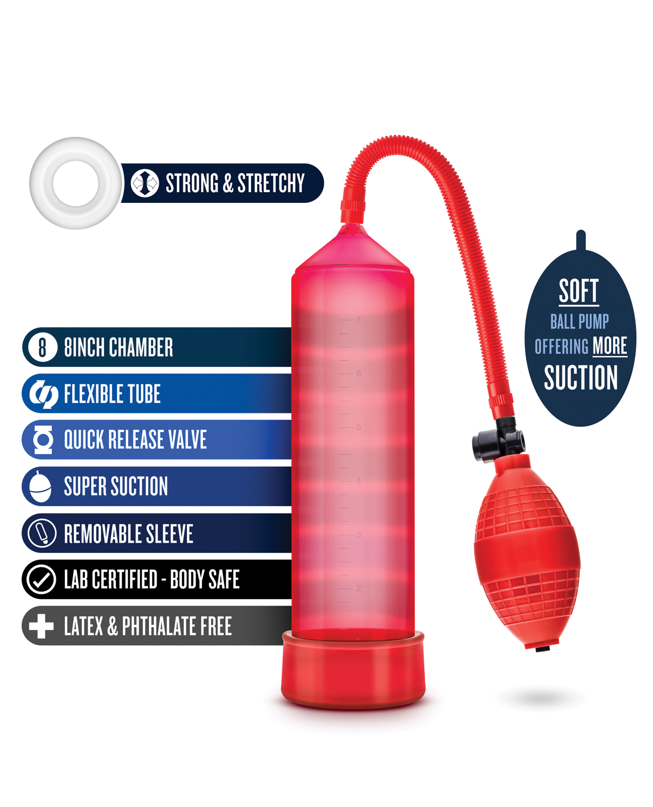 Blush Performance VX101 Male Enhancement Pump - Red - Image 6