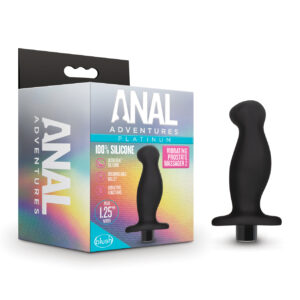 Blush Anal Adventures Platinum Silicone Vibrating Prostate Massager 02- Black